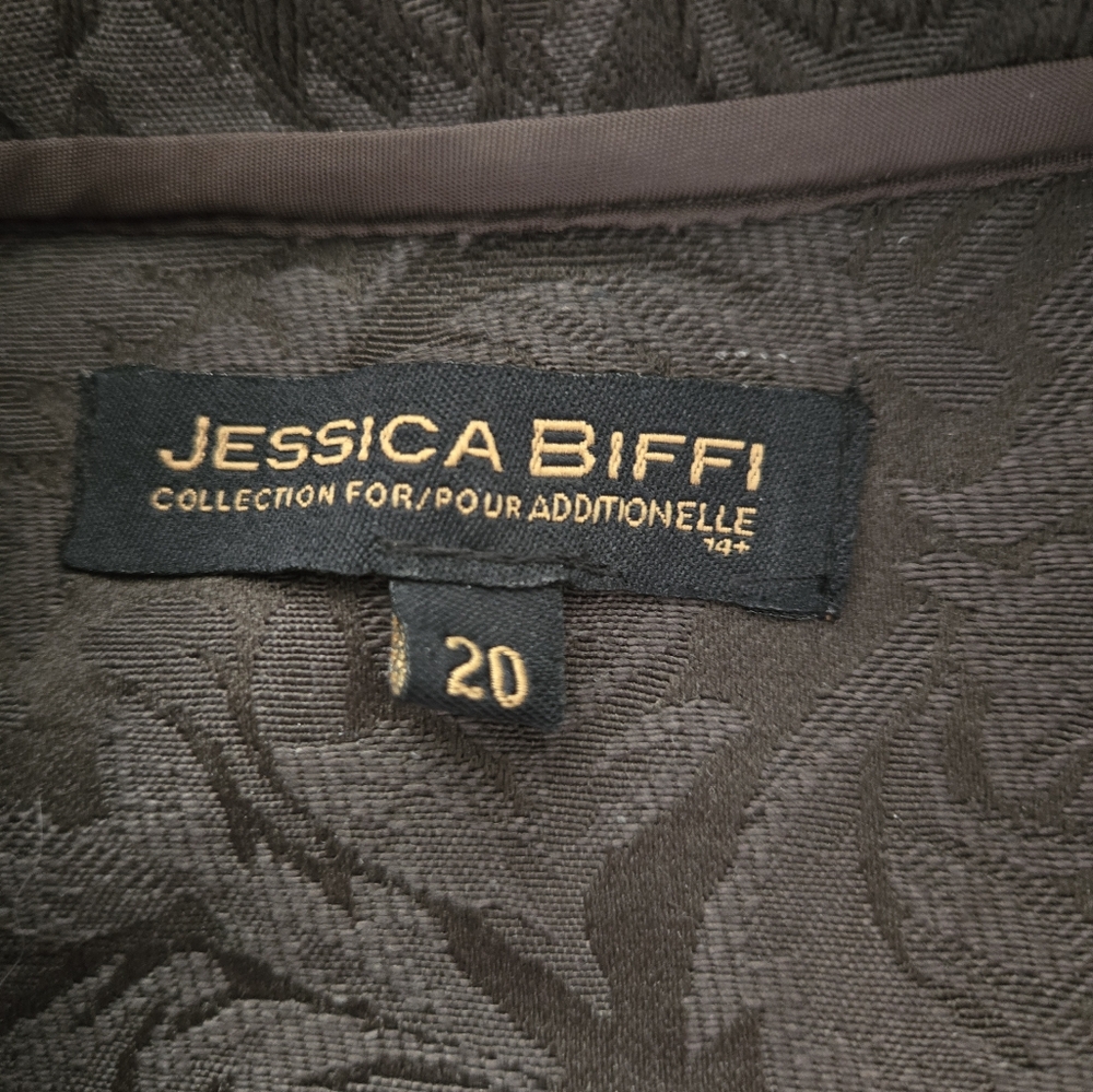 JESSICA BIFFI×OPTION ELLE Green Military Jacket With Option To Crop. Size 2X/ 20 - Picture 13 of 14